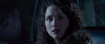 Movie still from “The Frighteners” (1996), directed by Peter Jackson – A person in a car; Close Up shot, Over the shoulder angle
