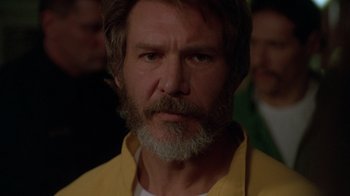 Movie still from “The Fugitive” (1993), directed by Andrew Davis – A person with a beard; Close Up shot, Low angle