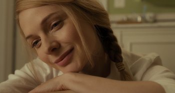 Movie still from “The Girl on the Train” (2016), directed by Tate Taylor – A person with long hair; Close Up shot, Low angle