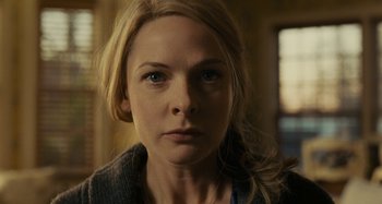 Movie still from “The Girl on the Train” (2016), directed by Tate Taylor – A person wearing a sweater; Close Up shot, Low angle