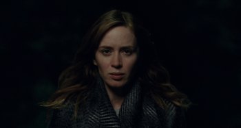 Movie still from “The Girl on the Train” (2016), directed by Tate Taylor – A person with long hair; Close Up shot, Low angle