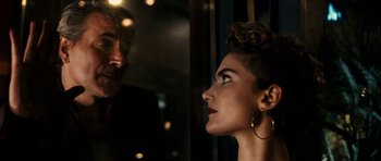 Movie still from “The Great Beauty” (2013), directed by Paolo Sorrentino – A man and a woman looking at one another; Close Up shot, Over the shoulder angle