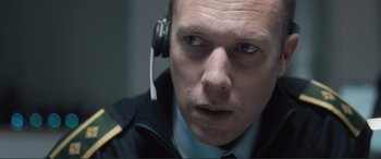 A person wearing a headset