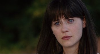 Movie still from “The Happening” (2008), directed by M. Night Shyamalan – A person with blue eyes; Close Up shot, Over the shoulder angle