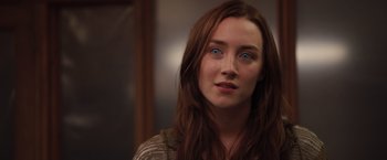 Movie still from “The Host” (2013), directed by Andrew Niccol – A person with blue eyes; Close Up shot, Over the shoulder angle