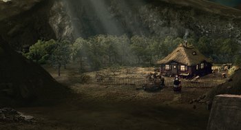 Movie still from “The Imaginarium of Doctor Parnassus” (2009), directed by Terry Gilliam – An image of an image of an image of an image of an image of an image of an image of an image of an image of an image; Extreme Wide shot, High angle