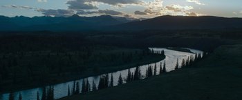 Movie still from “Prey” (2022), directed by Dan Trachtenberg – Extreme Wide shot, High angle