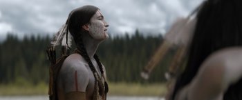 Movie still from “Prey” (2022), directed by Dan Trachtenberg – Close Up shot, Low angle