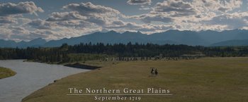 Movie still from “Prey” (2022), directed by Dan Trachtenberg – Extreme Wide shot, High angle