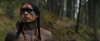 Movie still from “Prey” (2022), directed by Dan Trachtenberg – Close Up shot, Low angle