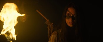 Movie still from “Prey” (2022), directed by Dan Trachtenberg – Close Up shot, Low angle