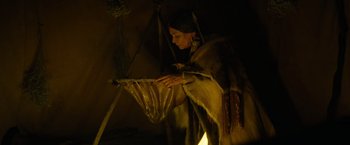 Movie still from “Prey” (2022), directed by Dan Trachtenberg – Medium shot, Low angle