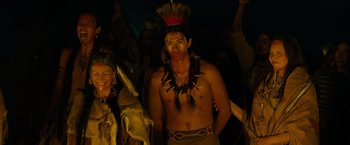 Movie still from “Prey” (2022), directed by Dan Trachtenberg – Medium shot, Over the shoulder angle