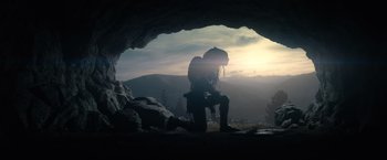 Movie still from “Prey” (2022), directed by Dan Trachtenberg – Wide shot, Low angle