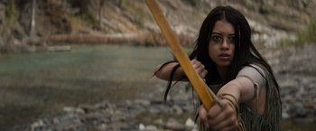 Movie still from “Prey” (2022), directed by Dan Trachtenberg – Close Up shot, High angle