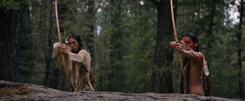 Movie still from “Prey” (2022), directed by Dan Trachtenberg – Medium shot, Low angle