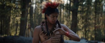 Movie still from “Prey” (2022), directed by Dan Trachtenberg – Close Up shot, Low angle