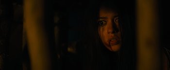 Movie still from “Prey” (2022), directed by Dan Trachtenberg – Close Up shot, Low angle