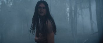 Movie still from “Prey” (2022), directed by Dan Trachtenberg – Medium shot, Low angle