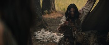 Movie still from “Prey” (2022), directed by Dan Trachtenberg – Medium shot, Over the shoulder angle