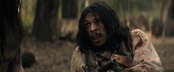 Movie still from “Prey” (2022), directed by Dan Trachtenberg – Close Up shot, Low angle