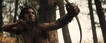 Movie still from “Prey” (2022), directed by Dan Trachtenberg – Medium shot, Low angle