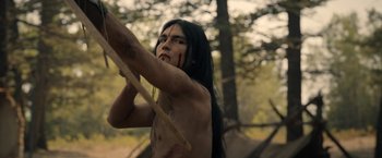 Movie still from “Prey” (2022), directed by Dan Trachtenberg – Medium shot, Over the shoulder angle