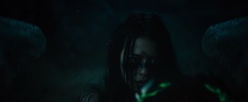 Movie still from “Prey” (2022), directed by Dan Trachtenberg – Close Up shot, Low angle