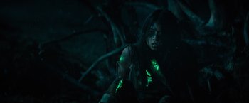 Movie still from “Prey” (2022), directed by Dan Trachtenberg – Medium shot, High angle