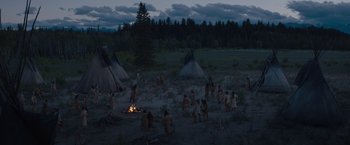 Movie still from “Prey” (2022), directed by Dan Trachtenberg – Extreme Wide shot, High angle