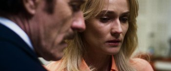 Movie still from “The Infiltrator” (2016), directed by Brad Furman – A man and a woman looking at one another; Close Up shot, Over the shoulder angle