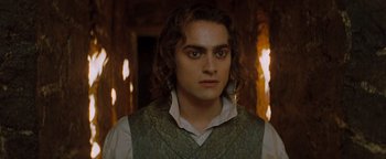 Movie still from “Queen of the Damned” (2002), directed by Michael Rymer – A person with long hair; Close Up shot, Over the shoulder angle