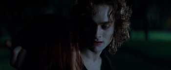 Movie still from “Queen of the Damned” (2002), directed by Michael Rymer – A man and a woman looking at one another; Close Up shot, Over the shoulder angle