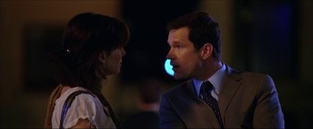 Movie still from “The Lake House” (2006), directed by Alejandro Agresti – A man and a woman talking to each other; Close Up shot, Over the shoulder angle