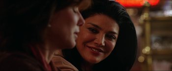 Movie still from “The Lake House” (2006), directed by Alejandro Agresti – A woman sitting next to another woman in front of a mirror; Close Up shot, Over the shoulder angle