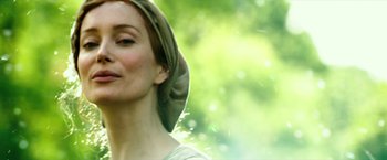 Movie still from “The Last Witch Hunter” (2015), directed by Breck Eisner – A person wearing a hat; Close Up shot, Low angle