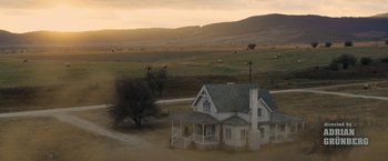 Movie still from “Rambo: Last Blood” (2019), directed by Adrian Grunberg – An old house in the middle of a field; Extreme Wide shot, High angle