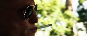 Movie still from “Rampart” (2011), directed by Oren Moverman – Extreme Close Up shot, Low angle