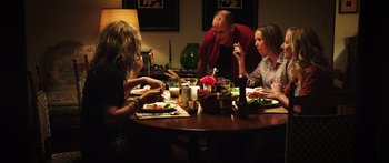 Movie still from “Rampart” (2011), directed by Oren Moverman – Medium shot, Over the shoulder angle