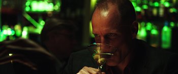 Movie still from “Rampart” (2011), directed by Oren Moverman – Close Up shot, Over the shoulder angle