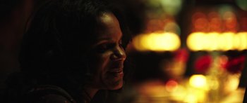 Movie still from “Rampart” (2011), directed by Oren Moverman – Close Up shot, Over the shoulder angle