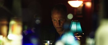 Movie still from “Rampart” (2011), directed by Oren Moverman – Close Up shot, Over the shoulder angle