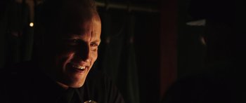 Movie still from “Rampart” (2011), directed by Oren Moverman – Close Up shot, Low angle