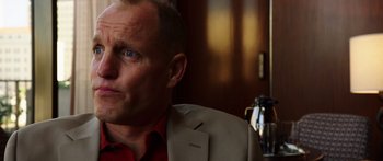 Movie still from “Rampart” (2011), directed by Oren Moverman – Close Up shot, Over the shoulder angle