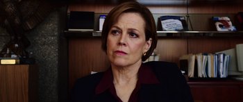 Movie still from “Rampart” (2011), directed by Oren Moverman – Close Up shot, Low angle