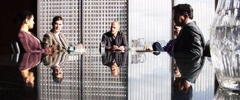 Movie still from “Rampart” (2011), directed by Oren Moverman – Medium shot, Low angle