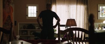 Movie still from “Rampart” (2011), directed by Oren Moverman – Wide shot, Low angle