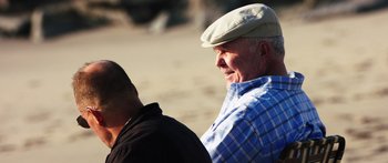 Movie still from “Rampart” (2011), directed by Oren Moverman – Close Up shot, Over the shoulder angle