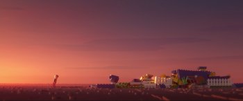 Movie still from “The Lego Movie 2: The Second Part” (2019), directed by Mike Mitchell – An image of an animal in the middle of the desert; Extreme Wide shot, Low angle