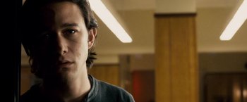 Movie still from “The Lookout” (2007), directed by Scott Frank – A young man is looking into the distance; Close Up shot, Low angle